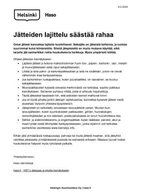 Jätteiden lajittelu