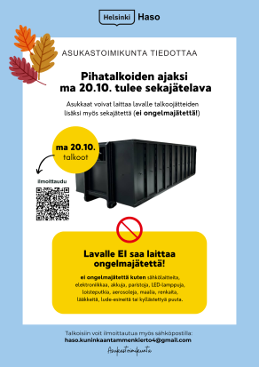 Pihatalkoiden ajaksi lava asukkaiden käyttöön