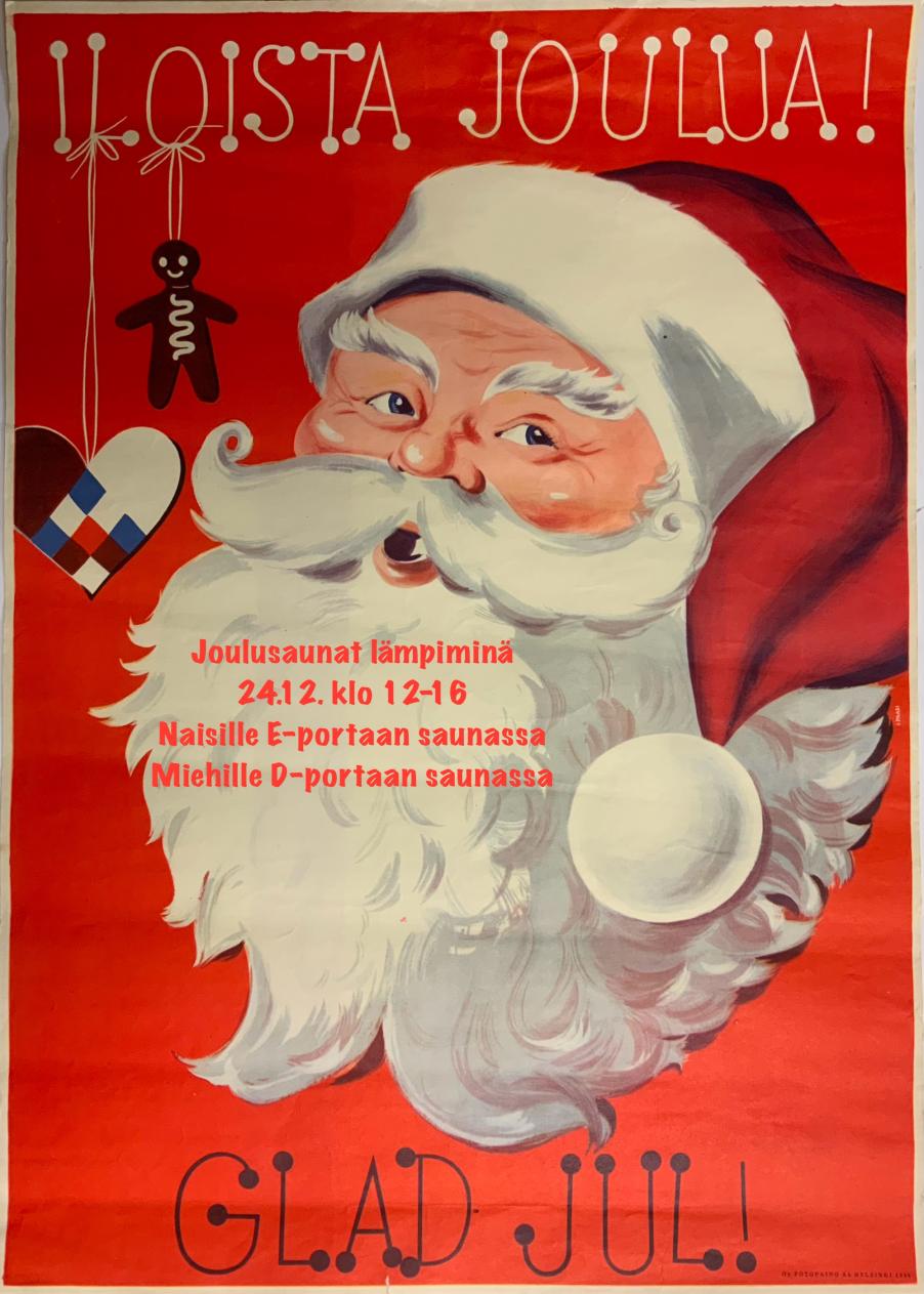 Joulusaunat 24.12. Klo 12-16