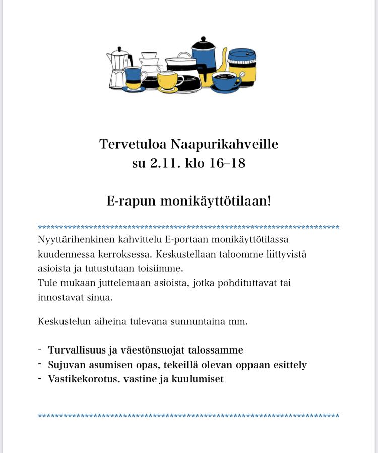 Naapurikahvit marraskuu 2025